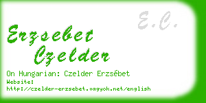 erzsebet czelder business card